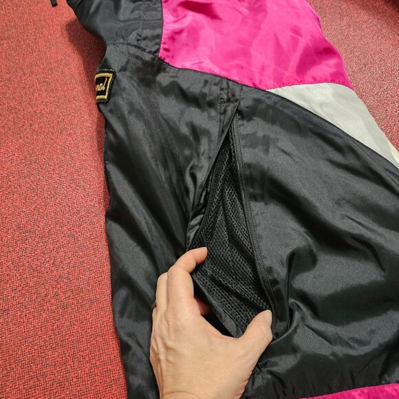 Vintage 90s Nike International Windbreaker Jacket M Pink & Black Retro Casual - Picture 10 of 12